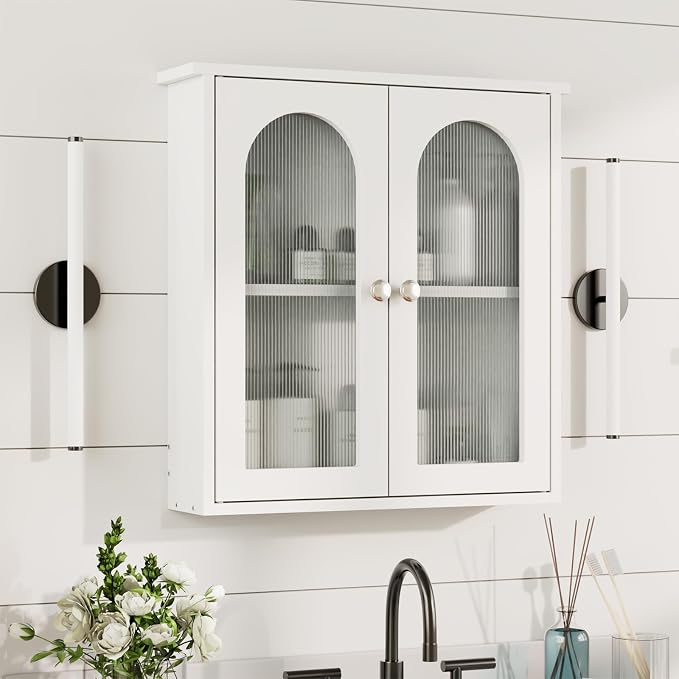 White Bathroom Wall Cabinet, Bathroom Cabinet Wall Mounted by Mepplzian