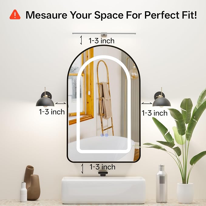 LED Arched Bathroom Medicine Cabinet - Image 6