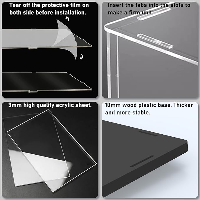 Choowin 4 Tier Small Clear Acrylic Display Case - Image 3