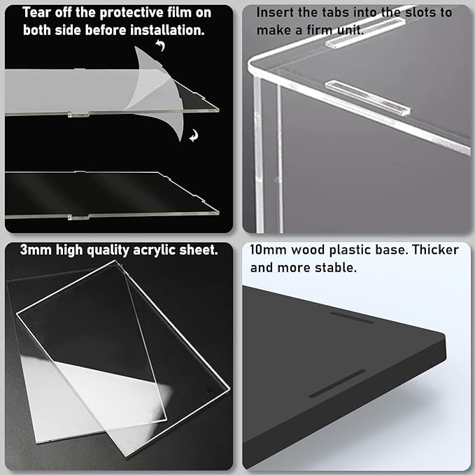 Choowin 4 Tier Clear Acrylic Display Case - Image 3