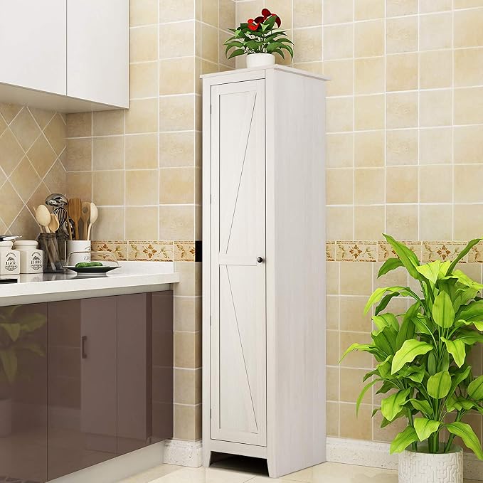 Giantex Tall Storage Cabinet Freestanding Floor Storage Tower - Image 8