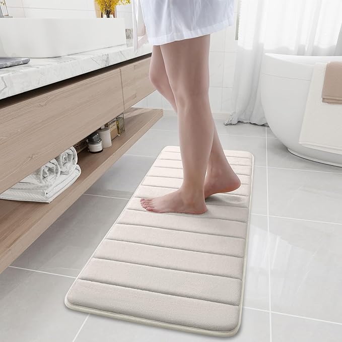 Buganda Memory Foam Bath Mat, Ultra Soft and Non-Slip Bathroom Rugs, Water by Buganda