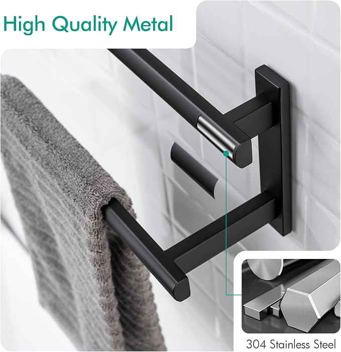 BAGNOLUX Double Towel Bar, SUS304 Towel Racks - Image 4