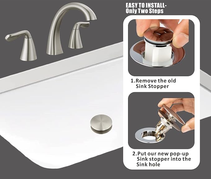 Artiwell Universal Bathroom Sink Drain Stopper, Fits Most Pop-Up Drains - Image 3