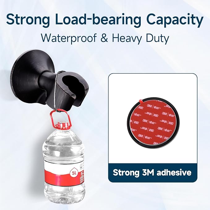 BRIGHT SHOWERS Strong Adhesive Shower Head Holder - Image 3