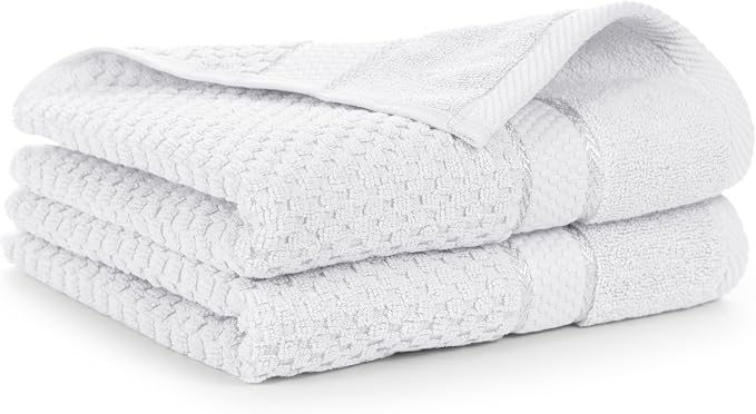 Ample Decor 100% Cotton Christmas White Hand Towel - Image 9