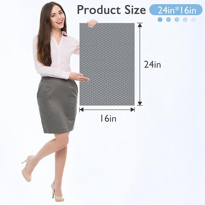 Extra Large Non-Slip Shower Mat, Fast-Dry PVC Bath Stall Tub Mat, Drain-Hole - Image 3