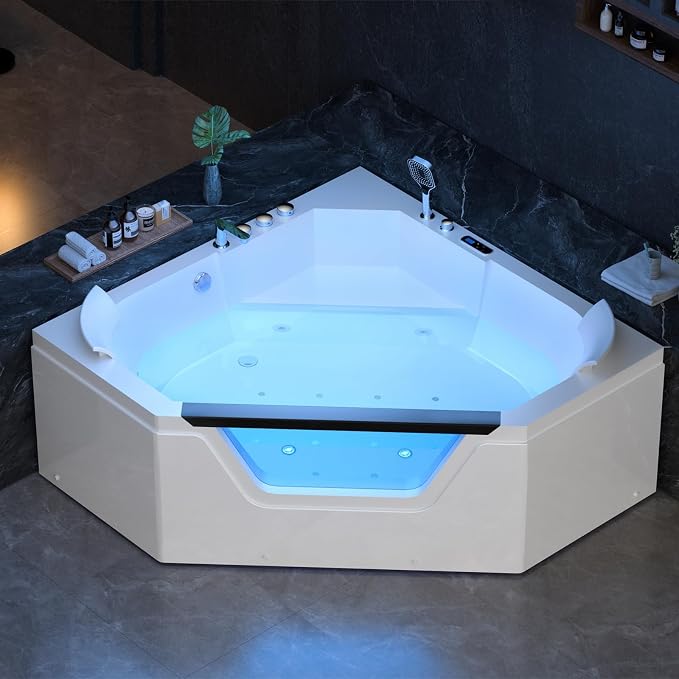 Empava PRO Series 59" Corner Whirlpool Tub by Empava