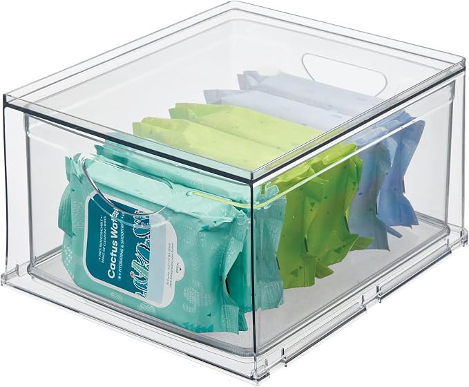 iDesign Clear Plastic Storage Drawer, Stackable Organizer by iDesign