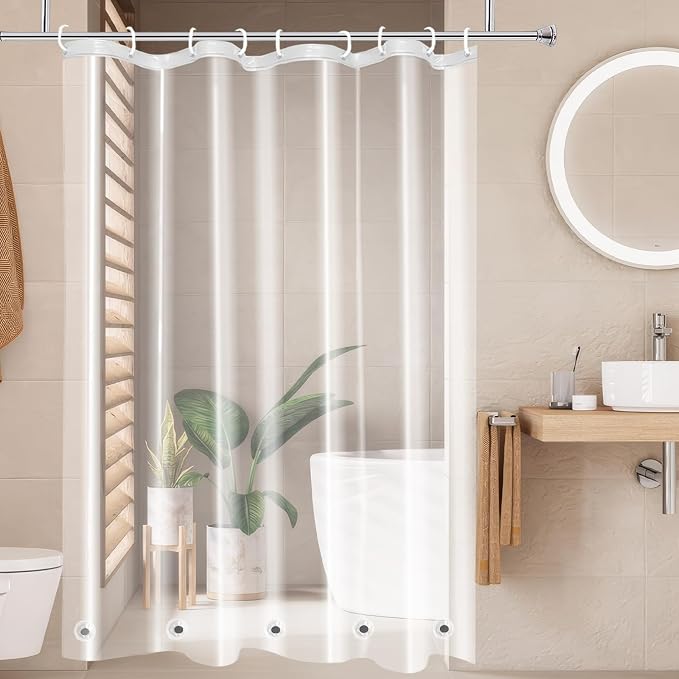 AooHome Eva Clear 54x72 Inches Shower Curtain Liner, See Through Clear 8G by AooHome