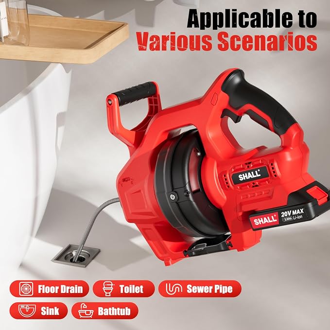 SHALL 20V Cordless Drain Auger - Image 7