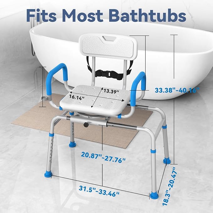 FSA/HSA Eligible Sliding Shower Chair Tub Transfer Bench - Image 6