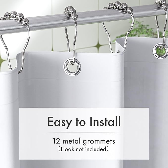Amazer White Shower Curtain Liner - Image 6