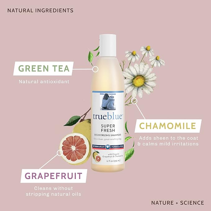 TrueBlue Grapefruit & Chamomile Deodorizing Dog Shampoo – Cleansing Wash - Image 3