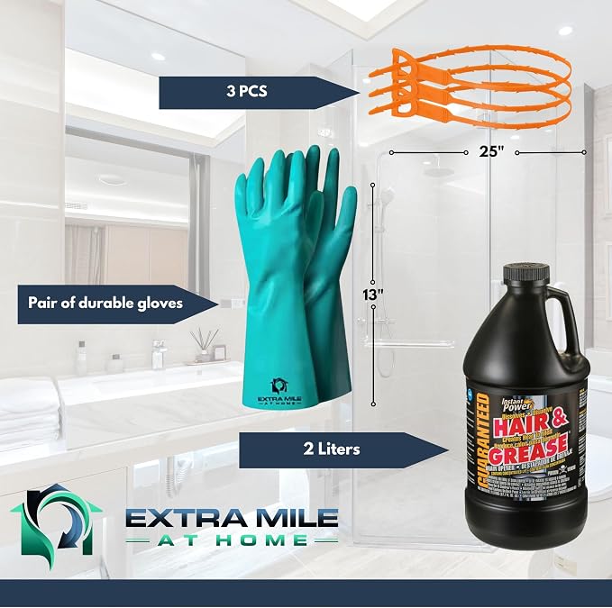 Drain Defender – Hair & Grease Buster Kit Instant Power Drain Opener and comes - Image 5