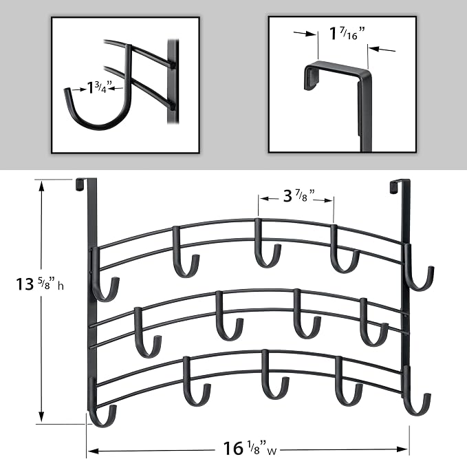 LYNK Professional® Home™ Over Door Hooks Rack - Image 7