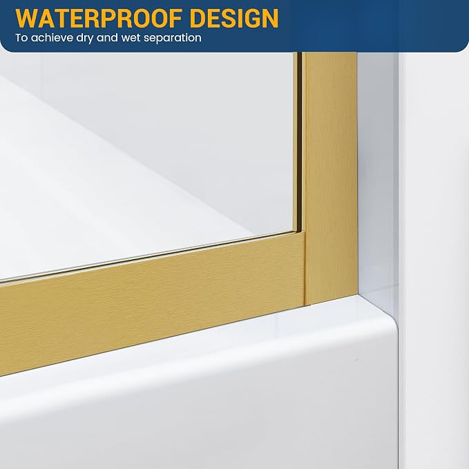 Bathtub Shower Glass Panel, Simple Shower Door Panel Easy to Install - Image 3