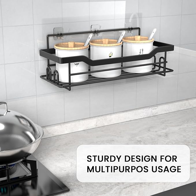 Shower Caddy Shelves Organizer Rack, Single Pack Shower Caddy, No Drilling Wall - Image 4