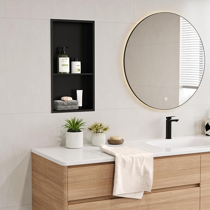 Neodrain No Tile Shower Niche, Stainless Steel Wall Cabinet 25.1"X13.1" - Image 4