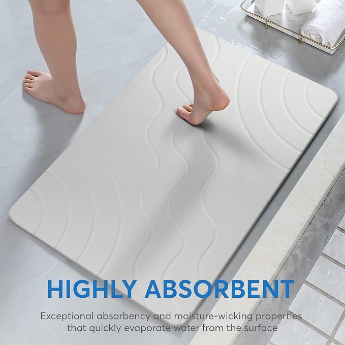 Stone Bath Mat – Quick Drying Diatomaceous Earth Bath Mat, Super Absorbent - Image 3