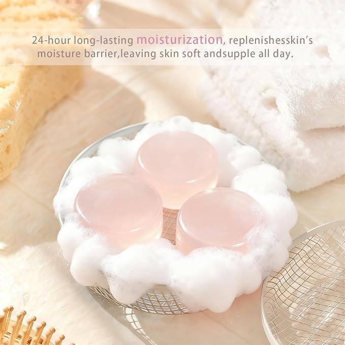 Moisturizing Soap Bar for Face & Body & Bath 3Pack 3.3Oz, - Image 2