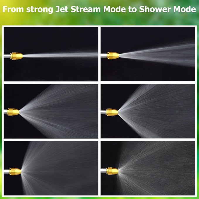 Upgraded Garden Hose Nozzle Sprayer, 100% Heavy Duty Metal Water Hose Nozzle - Image 4