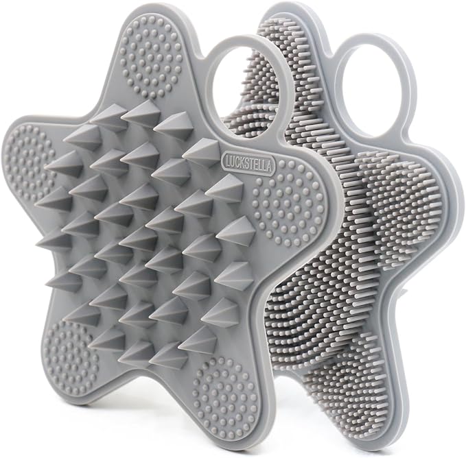 LUCKSTELLA Food-Grade Silicone Body Scrubber, Dual-Sided Silicone Body Brush by Unknown