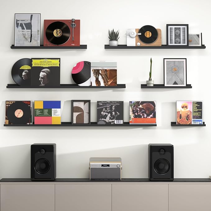 Heimlove Picture Ledge Shelf, Floating Shelves Set of 2, 48 Inches Picture Shelf - Image 5