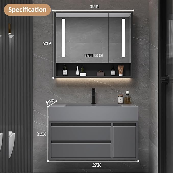 Bathroom Vanity - 28IN Modern Floating Vanity - Image 2