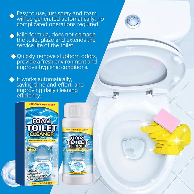 Foam Toilet Cleaner, 2025 New Powerful Toilet Bowl Cleaner, Advanced Bathroom - Image 3