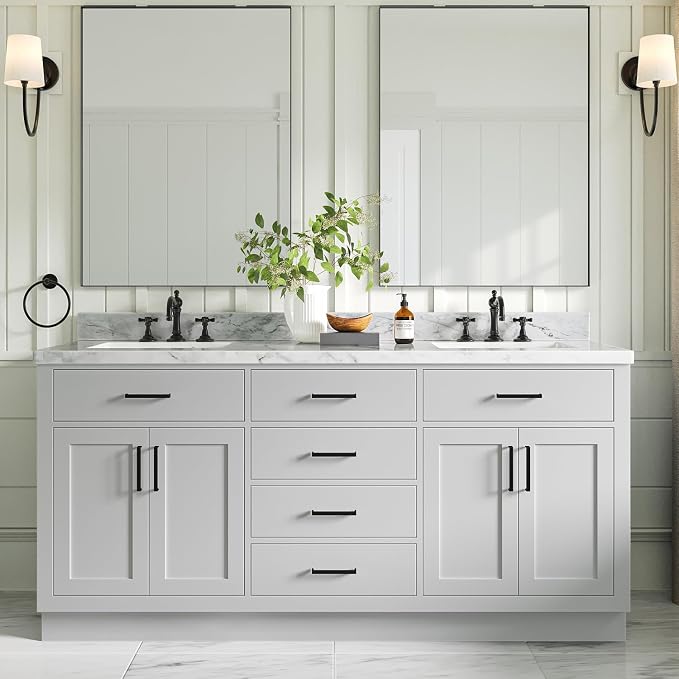 ARIEL Double Vanity 73" Grey by Ariel