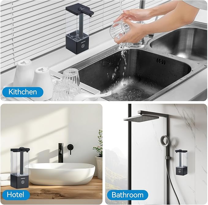 Automatic Soap Dispenser Touchless, Soap Dispenser Bathroom, Large Transparent - Image 9