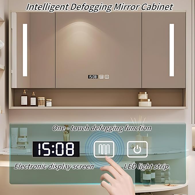 44IN Floating Bathroom Vanity, Wall Mounted Wood Sink Cabinet - Image 4