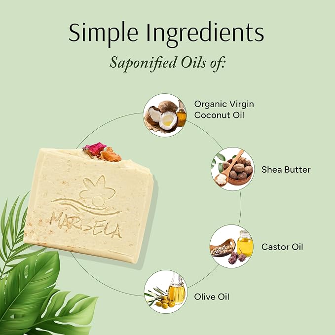 Marbela Cosmetics Creamy Rose Handmade Soap Bar - Image 6