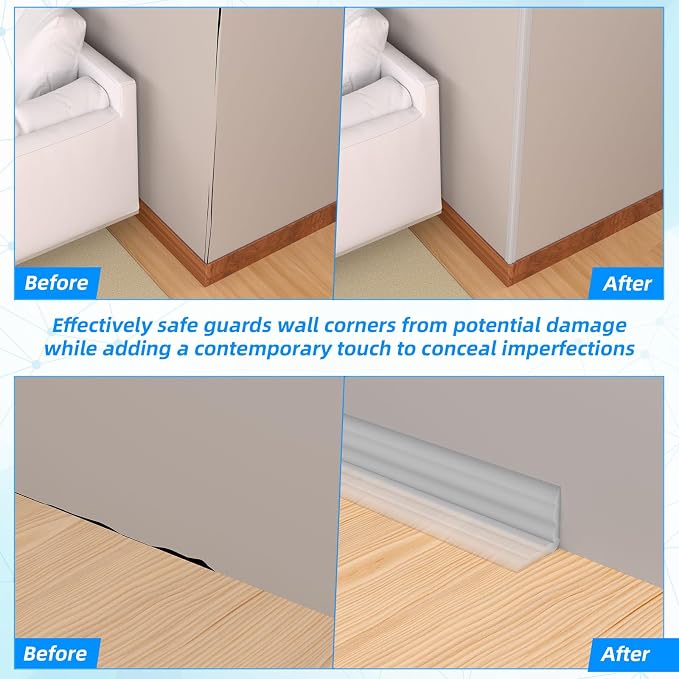40FT Flexible Wall Corner Protector Moulding Trim, Peel and Stick Inside & - Image 8