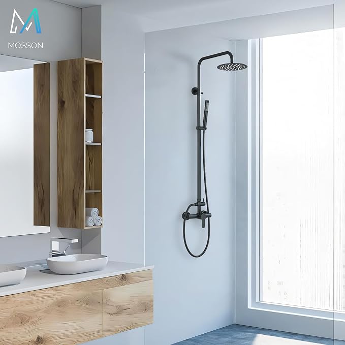 Shower System Matte Black Outdoor Shower Fixtures - Image 3