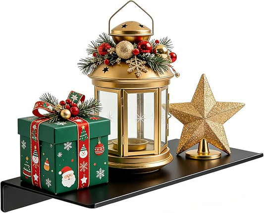 8" Floating Shelves for Wall, Metal Wall Shelves, Mini Display Shelf for by DYMACHINE