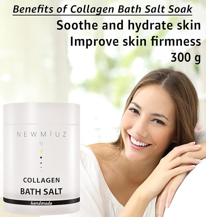 Collagen Bath Salt Soak Moisturize Soften Skin Magnesium Coconut Oatmeal Honey - Image 2