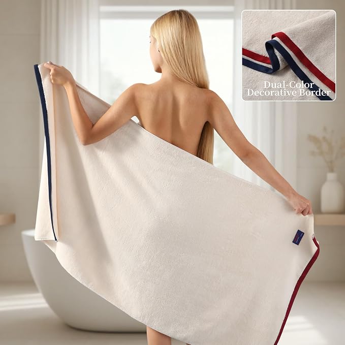 REDKISS 2 Pack 100% Cotton Bath Towels - Image 2