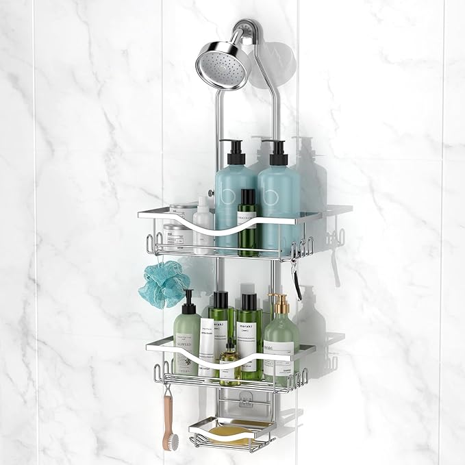 Shower Caddy Hanging Adjustable Shower Caddy, Rustproof Shower Organizer by REINHARDT