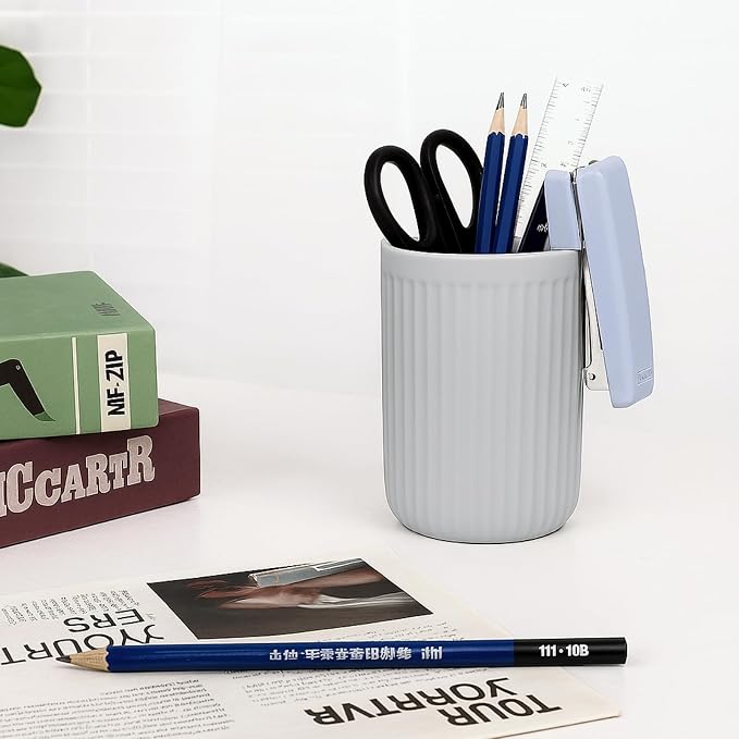 BosilunLife Ceramic Toothbrush Holder - 12oz Bathroom Toothbrush Holder Light - Image 4