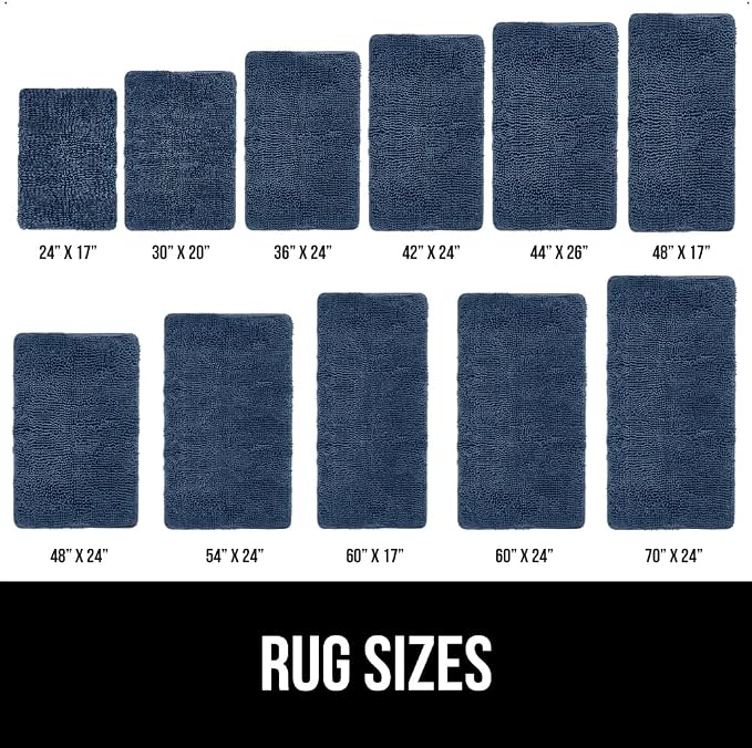 GORILLA GRIP Bath Rug Mat 30x20, Soft Absorbent Chenille, Quick Dry Microfiber - Image 6