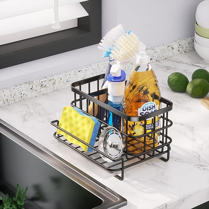 HapiRm Kitchen Sink Organizer, SUS304 Stainless Steel Rustproof Multifunctional - Image 6