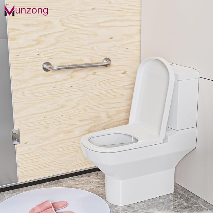 12 Inch Anti Slip Grab Bars for Wall, Munzong Stainless Steel Bathroom Grab - Image 8
