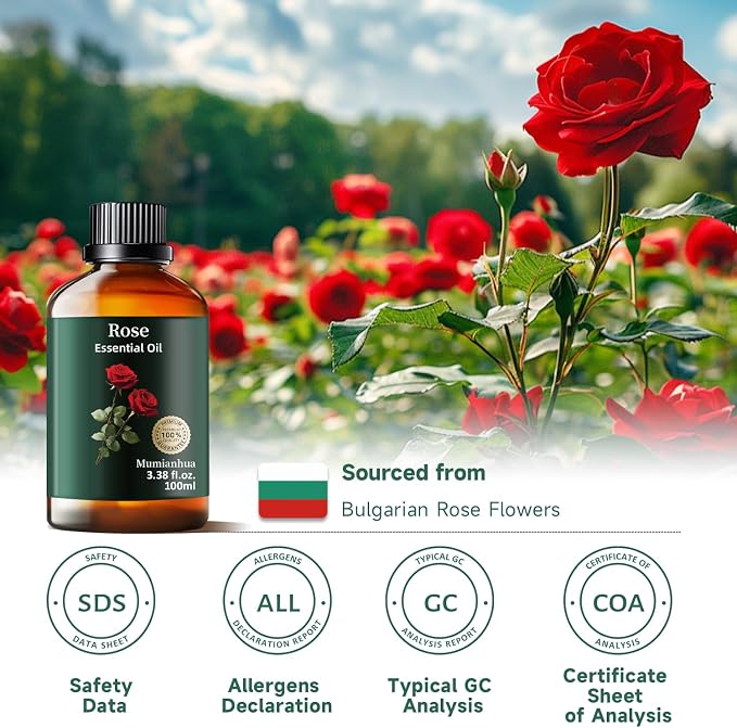 Pure Rose Essential Oil for Reed Diffuser, Aromatherapy, Evening Relaxation - Image 7