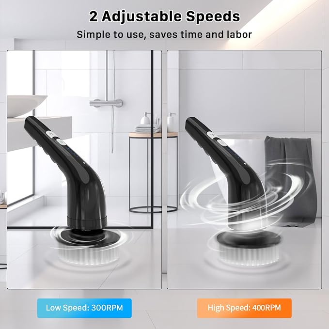 Electric Spin Scrubber, Cordless Cleaning Brush, Shower Scrubber - Image 3