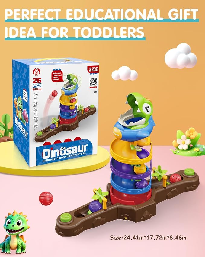 Dinosaur Ball Drop Toy for 3 4 5 6 7 8 Years Old Kids, Dino Spin Twister - Image 6