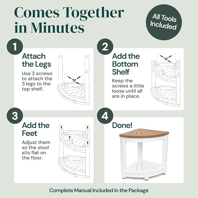 Waterproof Corner Shower Stool - Image 7