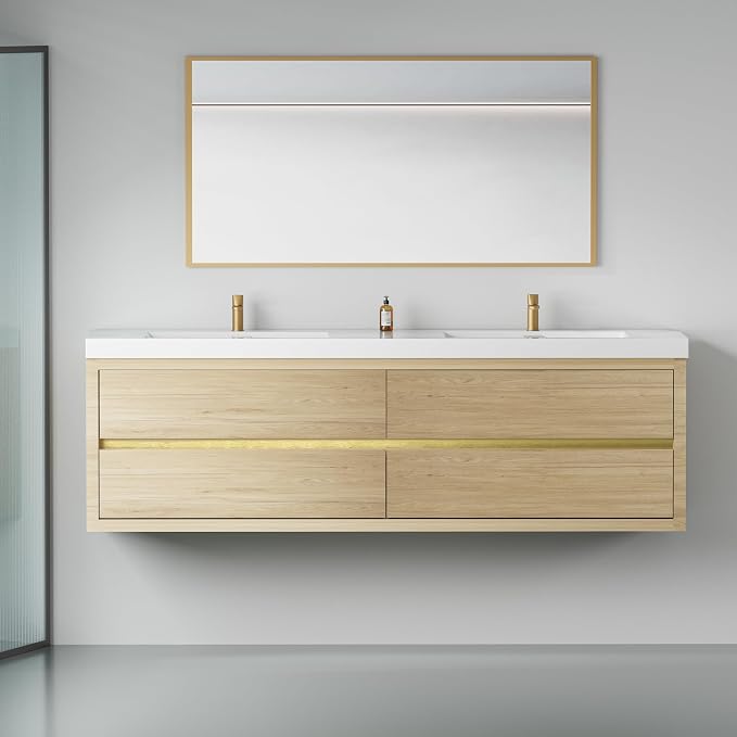 72" Wall-Mounted Bathroom Vanity by DOPERFE