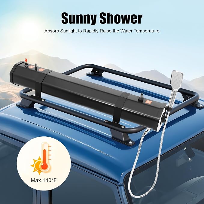 Portable Pressurized Camp Shower, Roof Rack Shower, 30L Capacity Roof Rack - Image 5